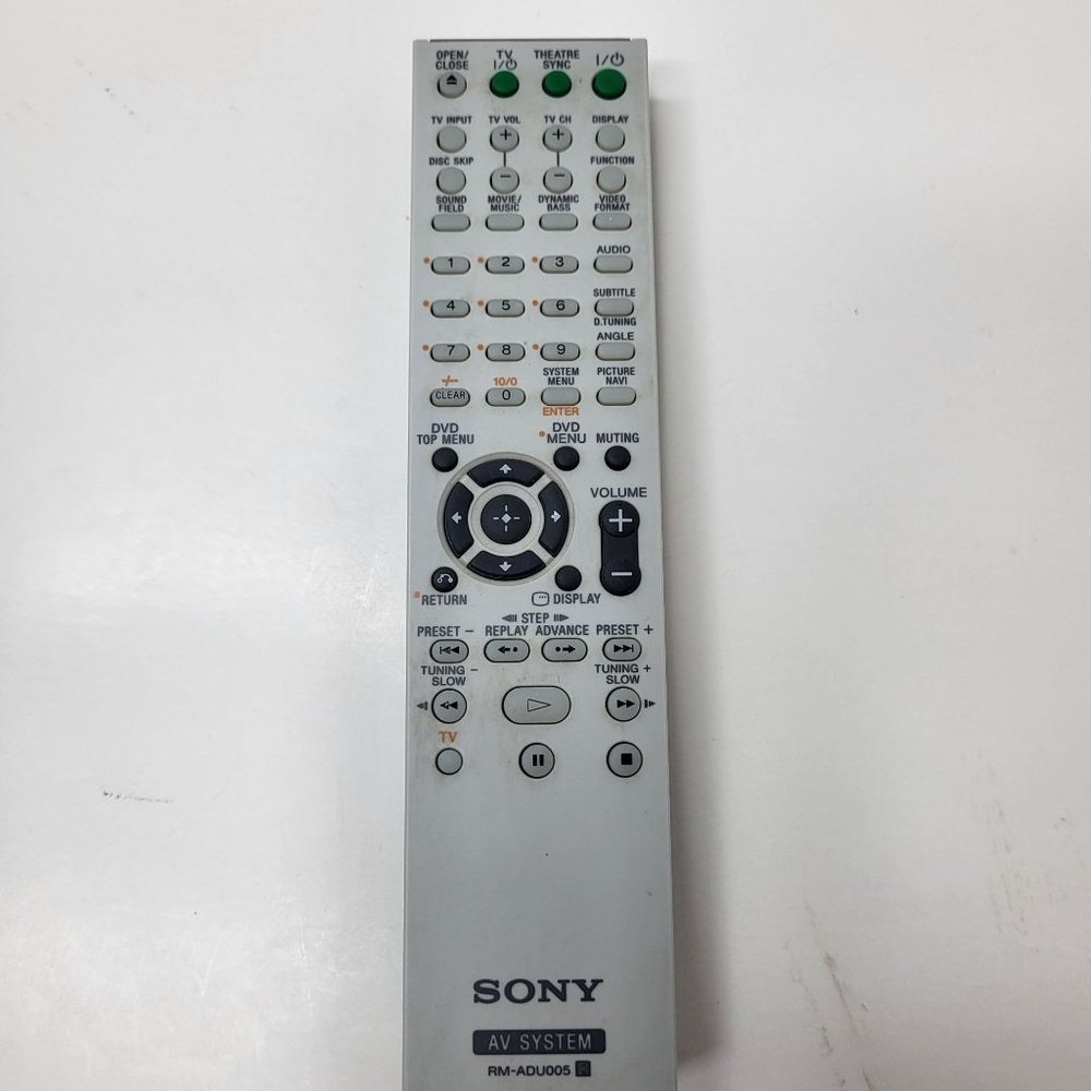 Sony RM-ADU005 Remote for Sony DAVDZ230 DAVHDX265 DAVHDX266 -Cleaned & Tested